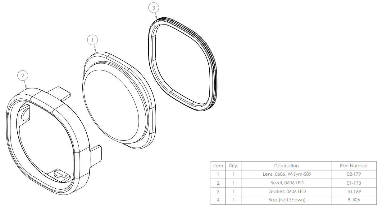 0606 Wide Symmetric (Flood) lens kit