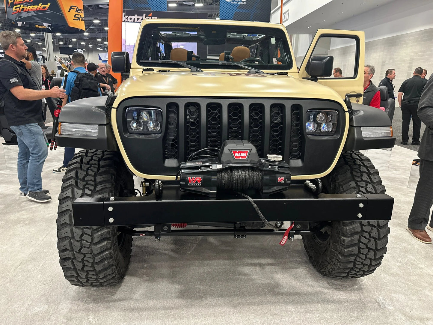 YJ-Styled Winch Bumper - Compatible With All Variations of Jeep Wrangler (2007-Current) JK, JL, JLU, JT Gladiator