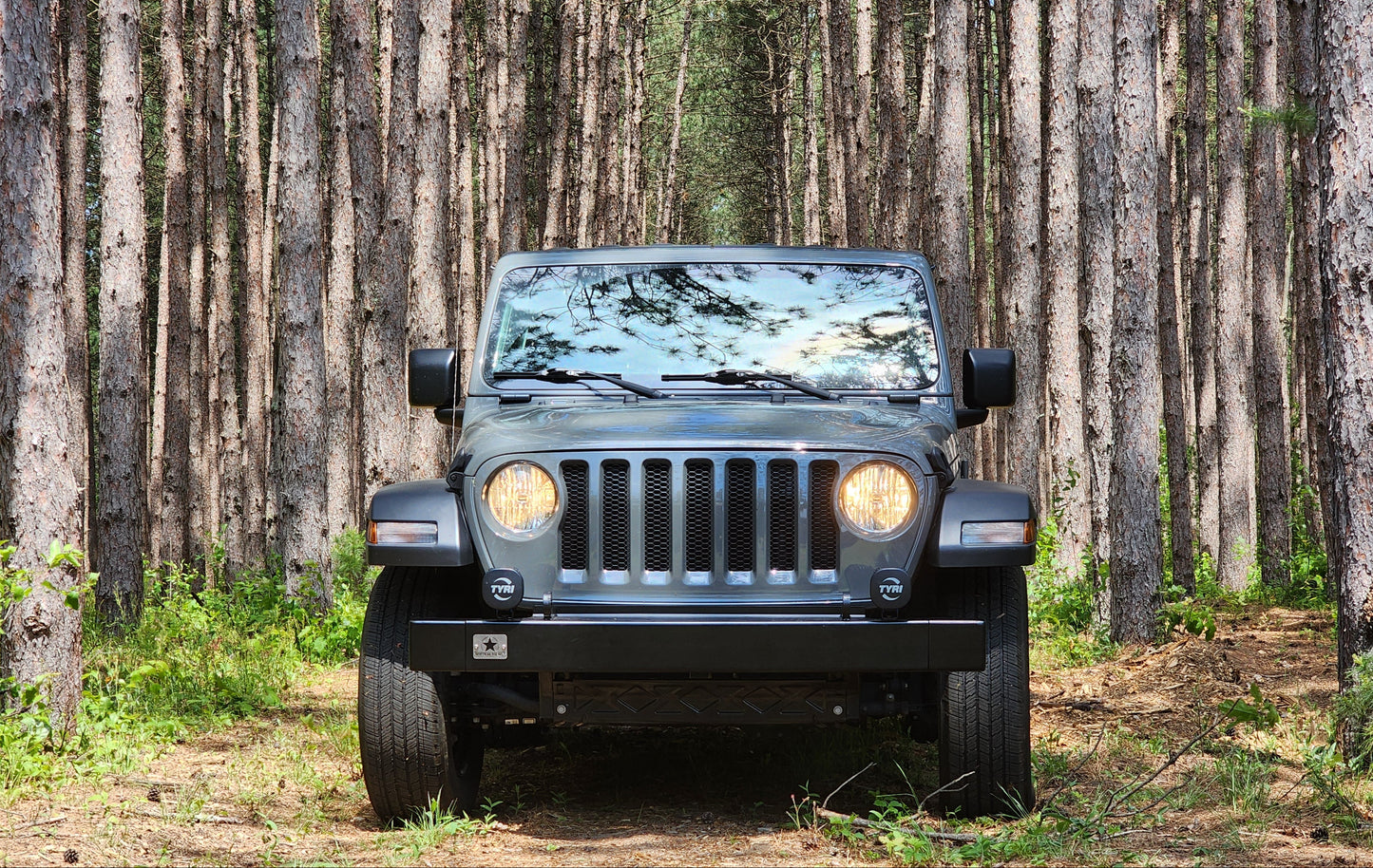 YJ-Styled Winch Bumper - Compatible With All Variations of Jeep Wrangler (2007-Current) JK, JL, JLU, JT Gladiator