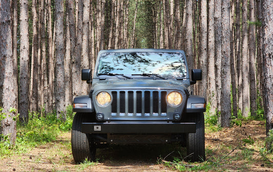 YJ-Styled Winch Bumper - Compatible With All Variations of Jeep Wrangler (2007-Current) JK, JL, JLU, JT Gladiator