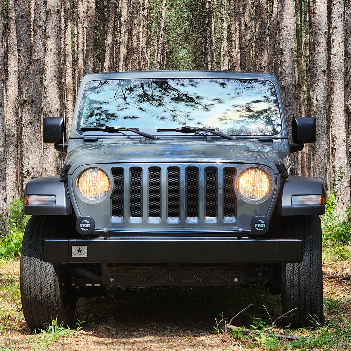 YJ-Styled Winch Bumper - Compatible With All Variations of Jeep Wrangler (2007-Current) JK, JL, JLU, JT Gladiator