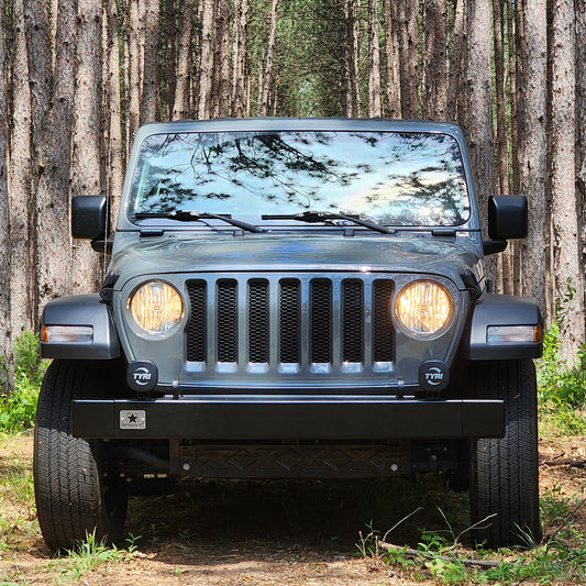 YJ-Styled Winch Bumper - Compatible With All Variations of Jeep Wrangler (2007-Current) JK, JL, JLU, JT Gladiator